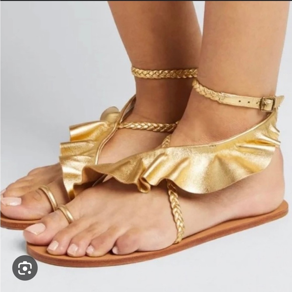 Ulla Johnson Daria gold sandals